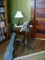 Marble top table, music stand, old chair.JPG (21793 bytes)